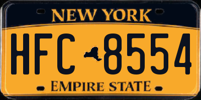 NY license plate HFC8554