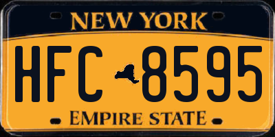 NY license plate HFC8595