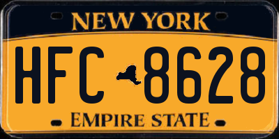 NY license plate HFC8628
