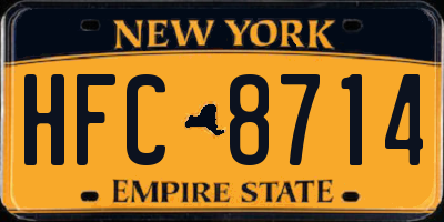 NY license plate HFC8714