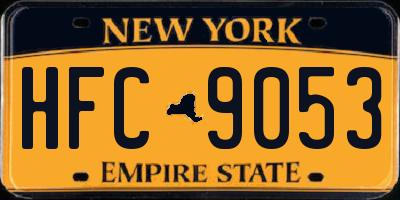 NY license plate HFC9053