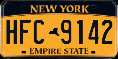 NY license plate HFC9142