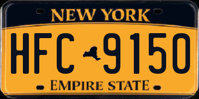 NY license plate HFC9150