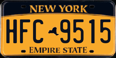 NY license plate HFC9515