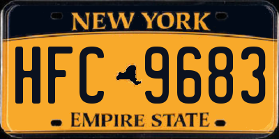NY license plate HFC9683