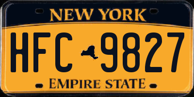 NY license plate HFC9827