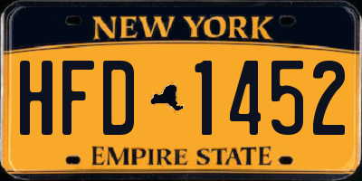NY license plate HFD1452