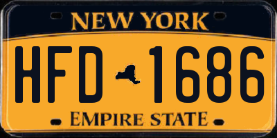 NY license plate HFD1686