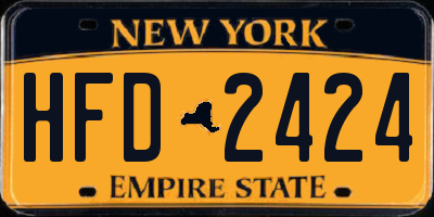 NY license plate HFD2424
