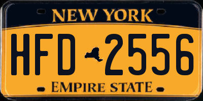 NY license plate HFD2556