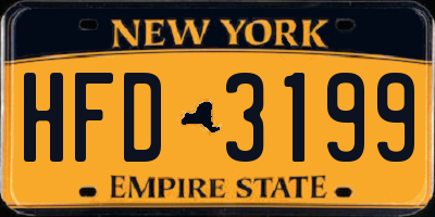 NY license plate HFD3199