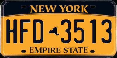 NY license plate HFD3513