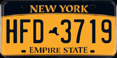 NY license plate HFD3719