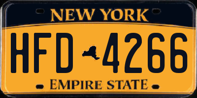 NY license plate HFD4266