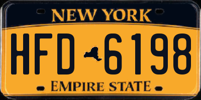 NY license plate HFD6198