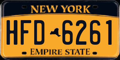 NY license plate HFD6261