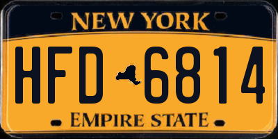 NY license plate HFD6814
