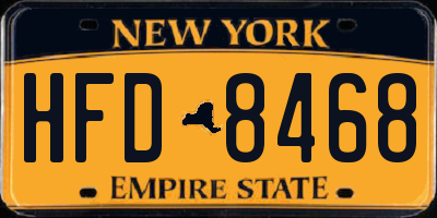 NY license plate HFD8468