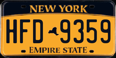 NY license plate HFD9359