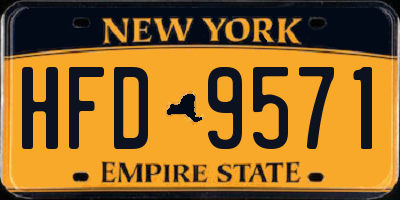 NY license plate HFD9571