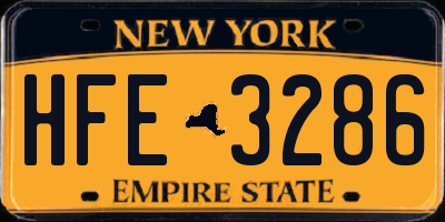 NY license plate HFE3286