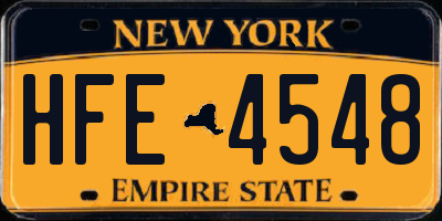 NY license plate HFE4548