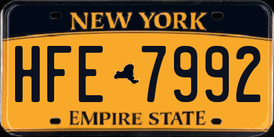 NY license plate HFE7992