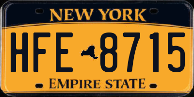 NY license plate HFE8715