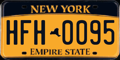 NY license plate HFH0095