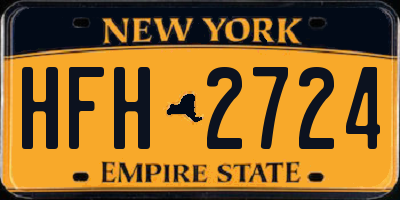 NY license plate HFH2724