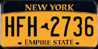 NY license plate HFH2736