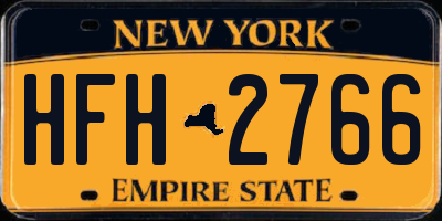 NY license plate HFH2766