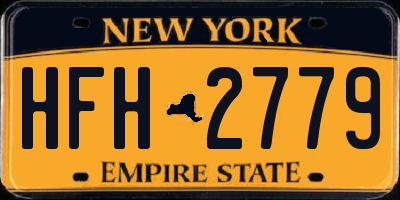 NY license plate HFH2779