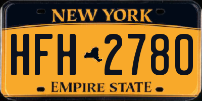 NY license plate HFH2780
