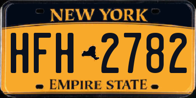 NY license plate HFH2782