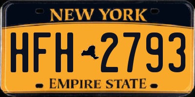 NY license plate HFH2793