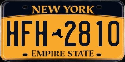 NY license plate HFH2810