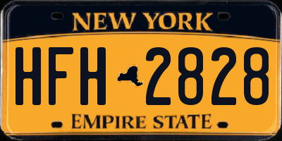 NY license plate HFH2828