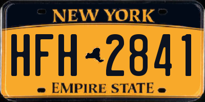 NY license plate HFH2841