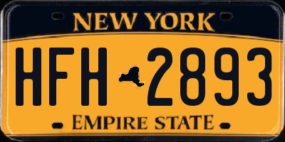 NY license plate HFH2893