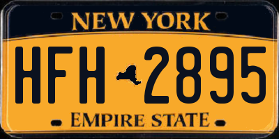 NY license plate HFH2895