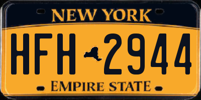 NY license plate HFH2944