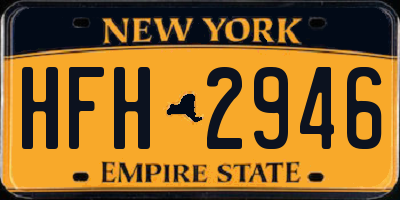 NY license plate HFH2946