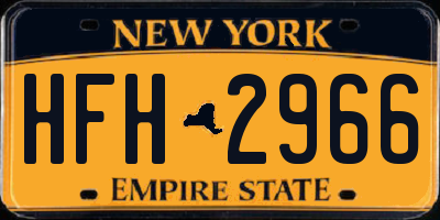 NY license plate HFH2966