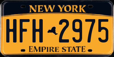 NY license plate HFH2975
