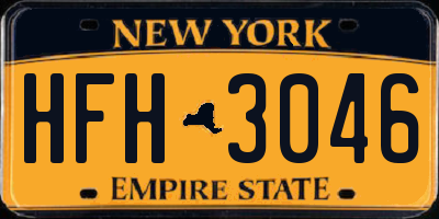 NY license plate HFH3046