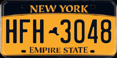 NY license plate HFH3048