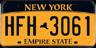 NY license plate HFH3061
