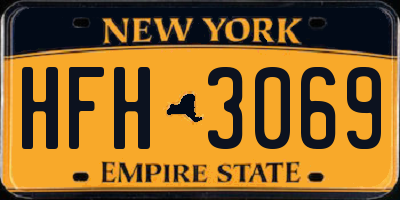 NY license plate HFH3069