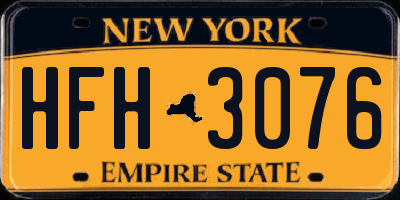 NY license plate HFH3076